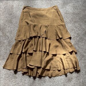 Banana Republic Bronze Ruffle Skirt